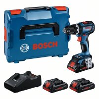 Bosch Prof. Set: Akku-Schlagbohrschrauber GSB 18V-90 C, 3...