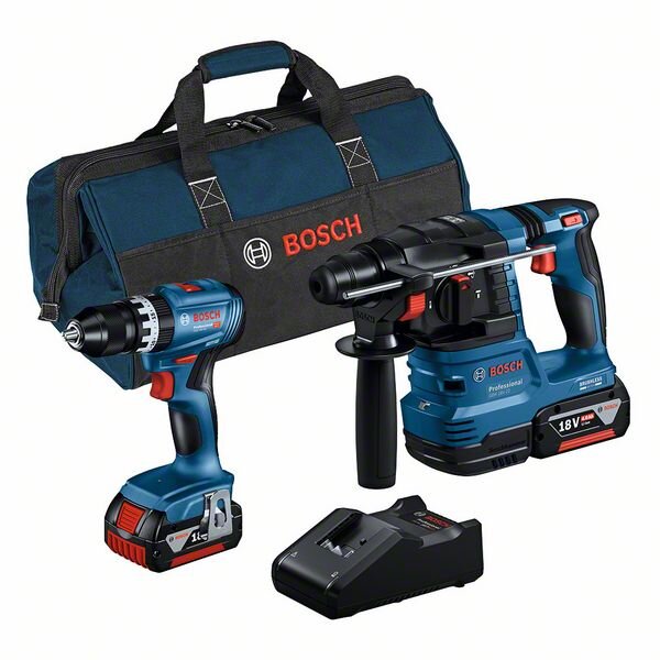 Bosch Combo Kit 2-tlg. kit 18V: GSB 18V-45 + GBH 18V-22 + 2 x 4.0Ah + GAL 18V-40 (C) Professional