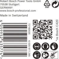 Bosch EXPERT M480 Schleifnetz, 115 x 107 mm, K 80, 50 Stück