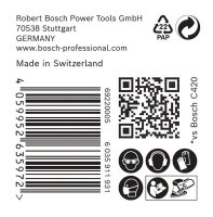 Bosch EXPERT C470 Schleifpapier, 102 x 62/93 mm, K 60, 50 Stück