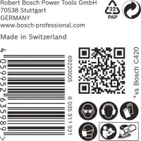 Bosch EXPERT C470 Schleifpapier, 102 x 62/93 mm, K 80, 50 Stück