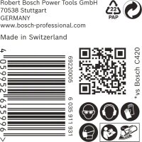 Bosch EXPERT C470 Schleifpapier, 102 x 62/93 mm, K 120, 50 Stück