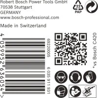 Bosch EXPERT C470 Schleifpapier, 115 x 107 mm, K 60, 50 Stück