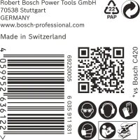 Bosch EXPERT C470 Schleifpapier, 80 x 133 mm, K 80, 50 Stück