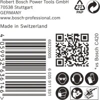 Bosch EXPERT C470 Schleifpapier, 80 x 133 mm, K 180, 50 Stück