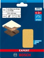 Bosch EXPERT C470 Schleifpapier-Set, 115 x 107 mm, K...