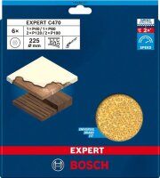 Bosch EXPERT C470 Schleifpapier, 225 mm, K 40/80/120/180,...