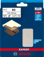 Bosch EXPERT M480 Schleifnetz, 115 x 107 mm, K 80, 10 Stück